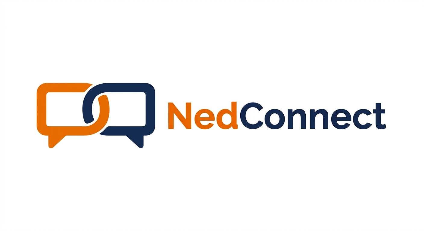 NedConnect logo on white background, wide layout